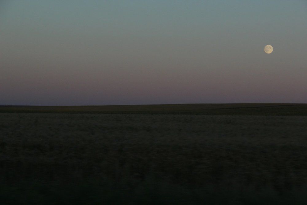 field and moon