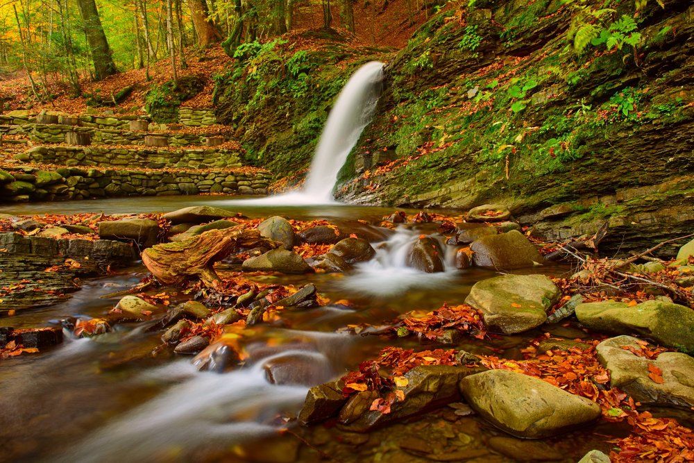 Autumn waterfall