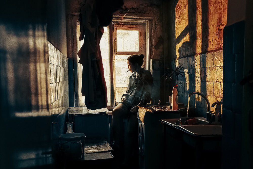 В общежитии