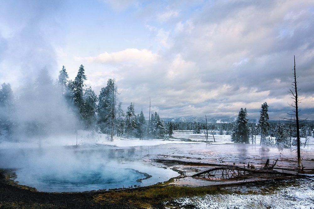 Первый снег в Йеллоустоуне