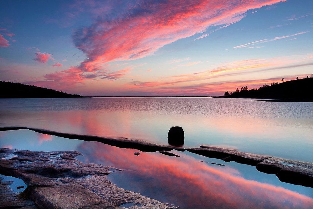 Закат на Белом море.