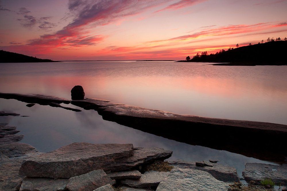 Закат на Белом море.