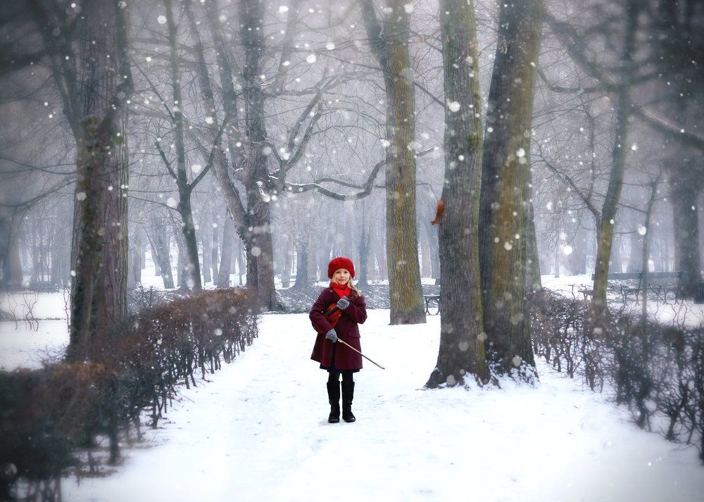Winter violinist