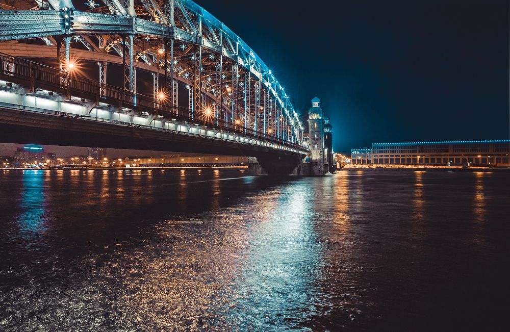 Большеохтенский мост. Санкт-Петербург