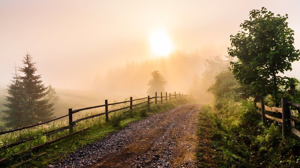 Sunrise in the village