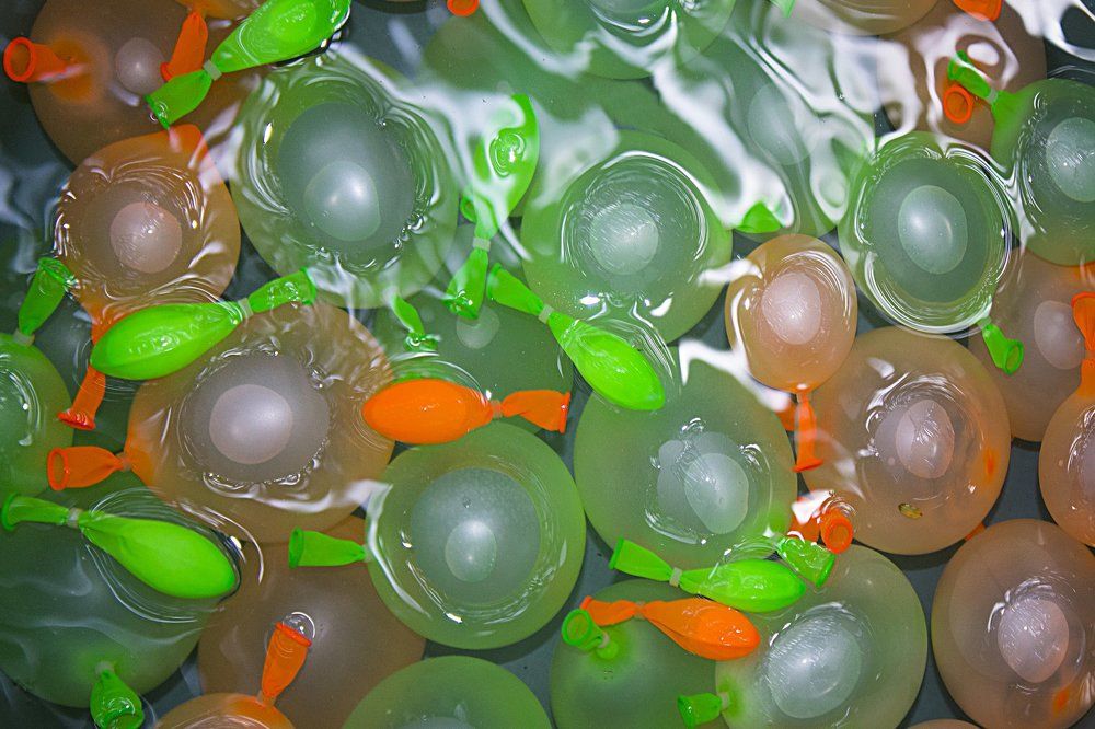 balloons in water
