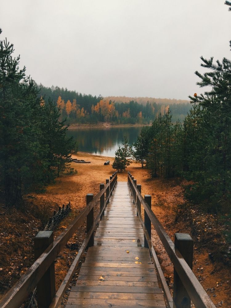 Blue hills in Ogre, Latvia