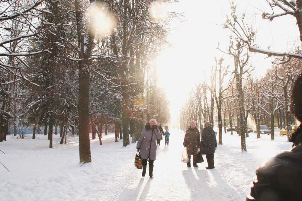 В городе