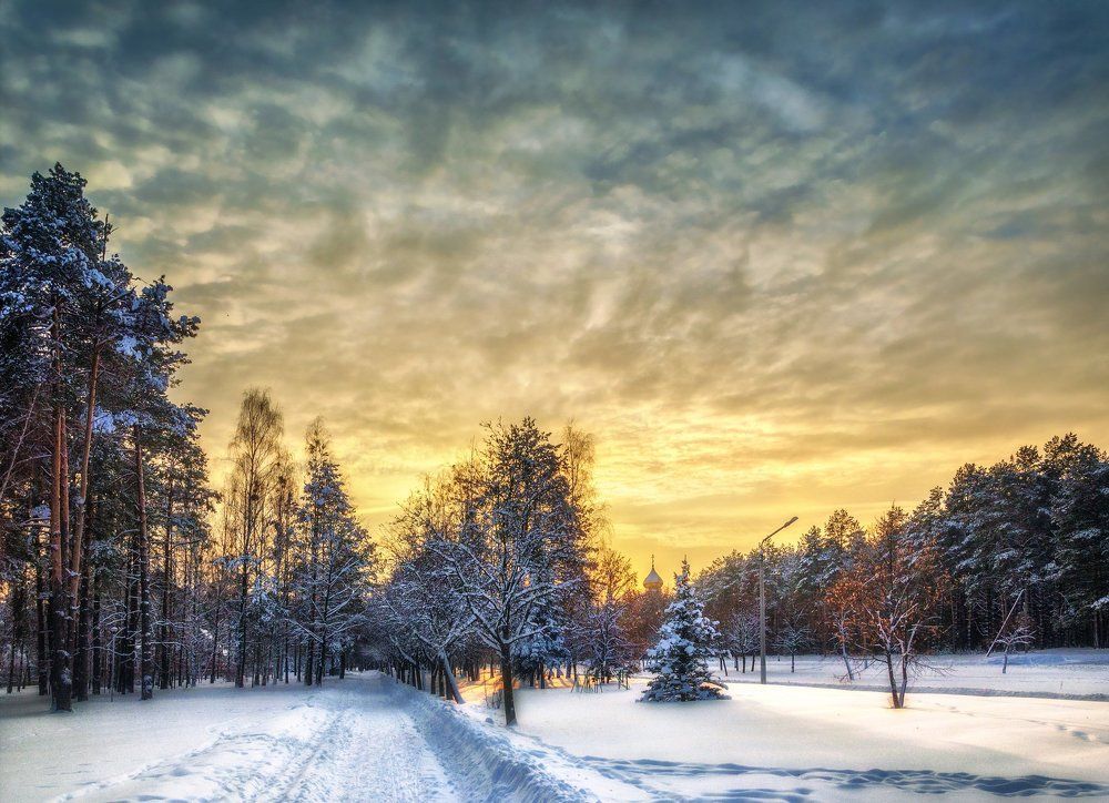 Зимний вечер.