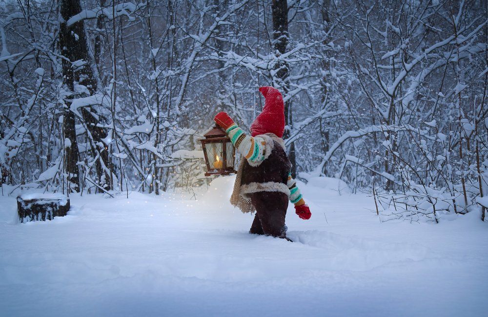 Гномик  с фонариком