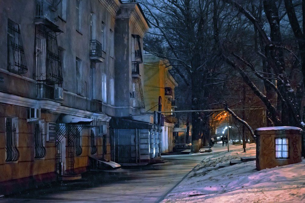 Первый снег в Алматы.