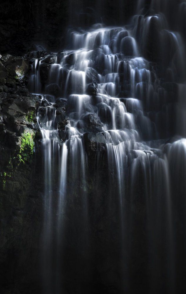 Life next to the waterfall.