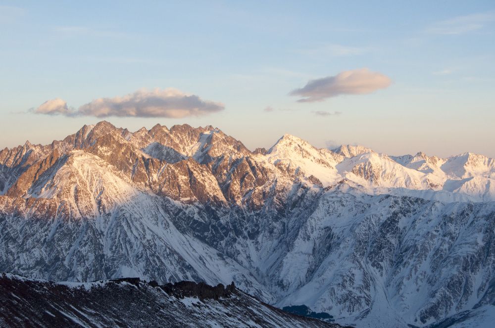 Вид с горы Казбек (5047м)