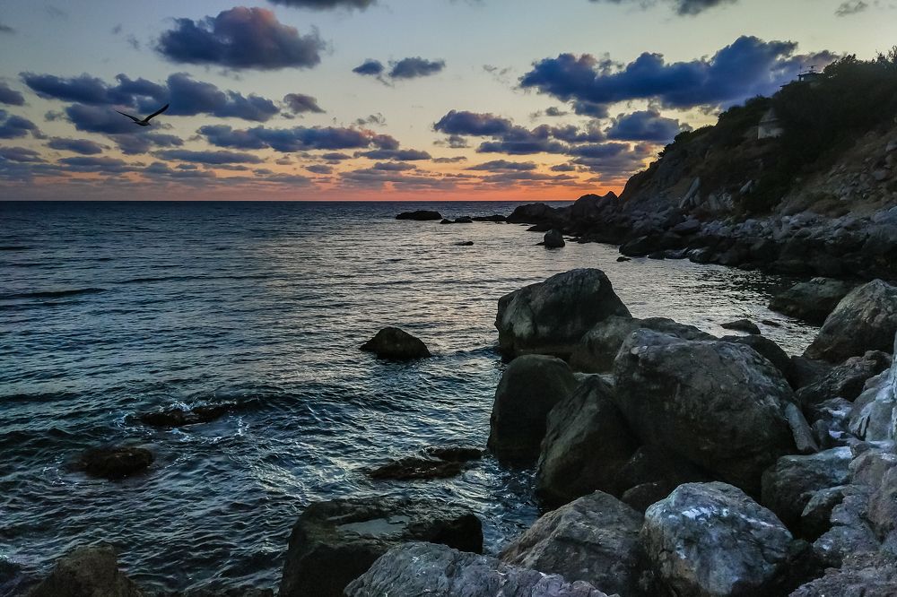 Закат на море