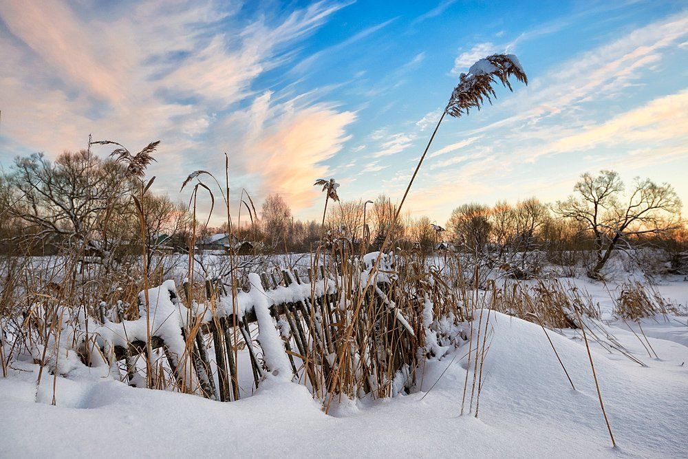 на рассвете