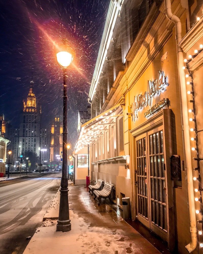 Снегопад в Москве