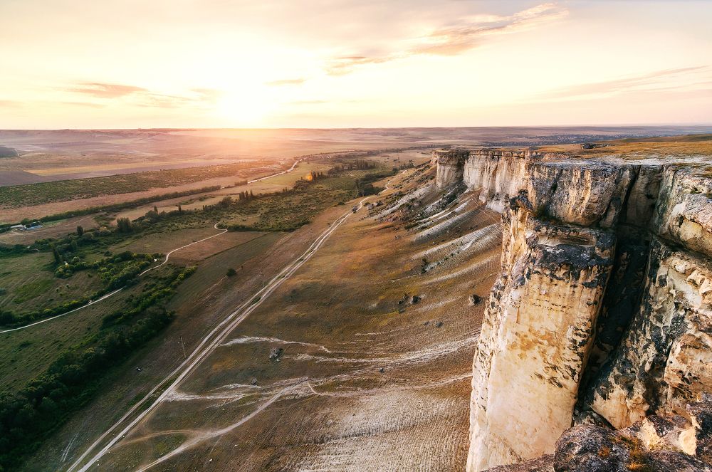закат на Белой скале