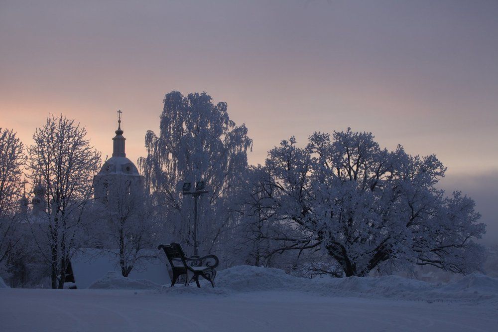 Морозный рассвет в Калуге