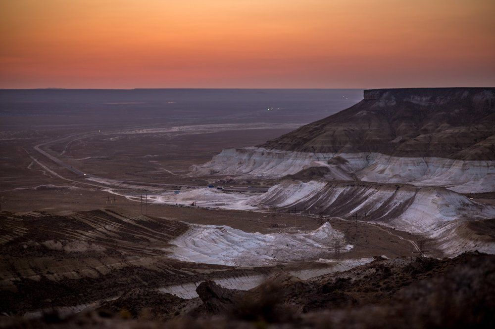 Закат с плато Устюрт