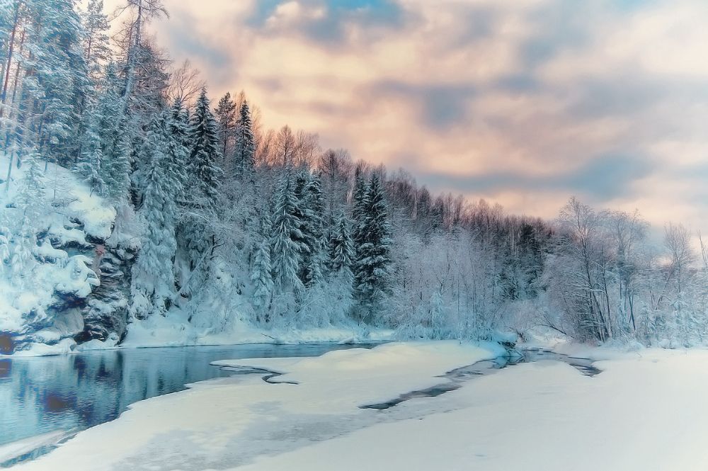 на горной речке