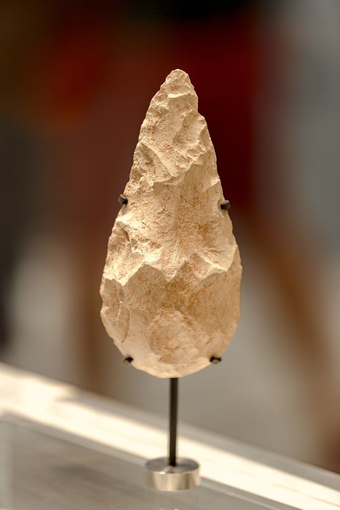 Ancient stone and beautiful lady.