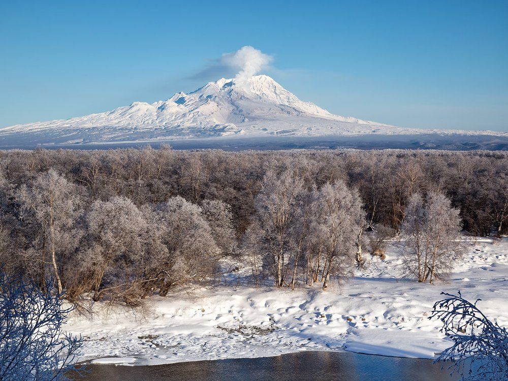 Вулкан Шивелуч.