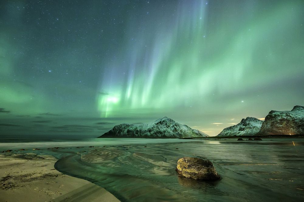 Green Lights at the Beach