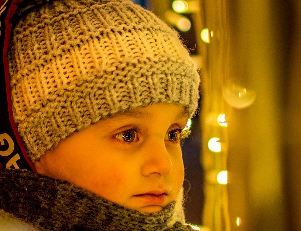 All the lights in his eyes
