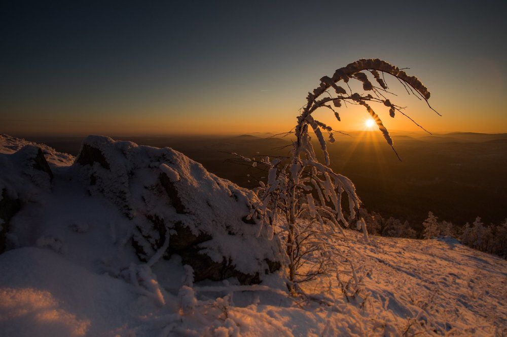 Закат на горе