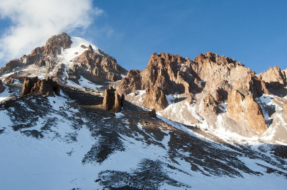 Вершина горы Казбек (5047м)