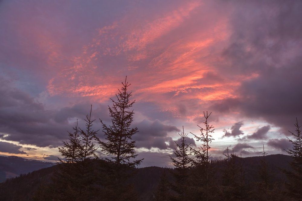 Горизонт на востоке слегка покраснел