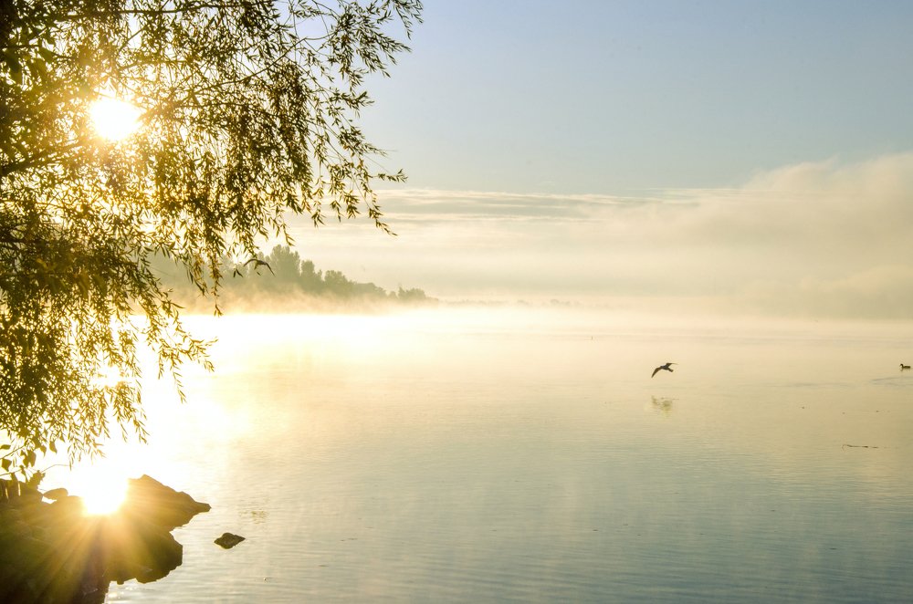 Холодное октябрьское утро на Днепр