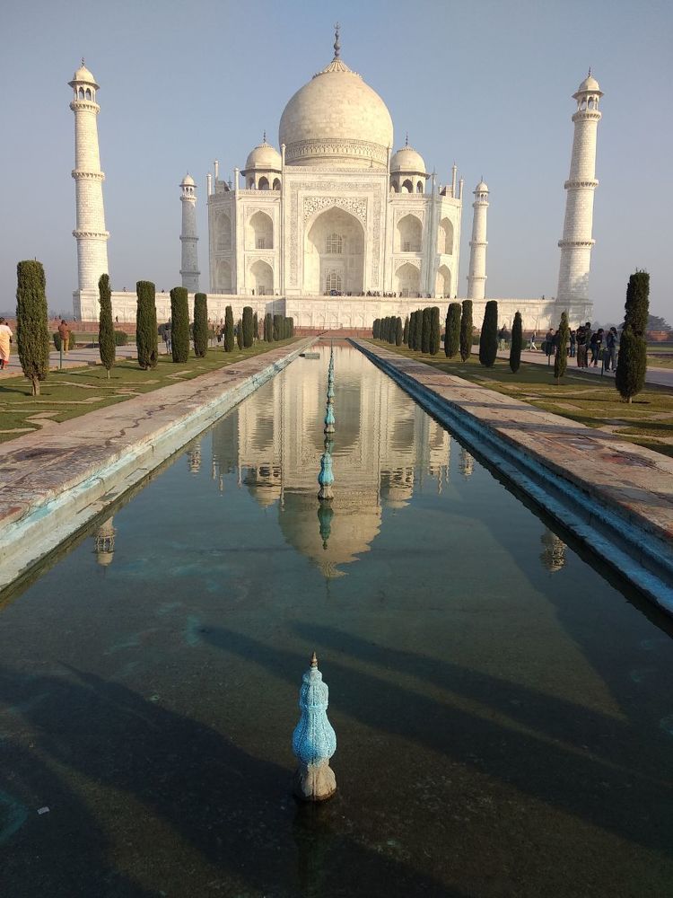 The reflection  of the taj