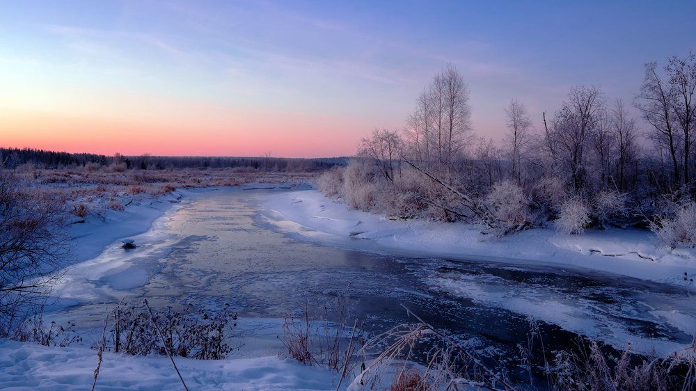 Синий январский рассвет