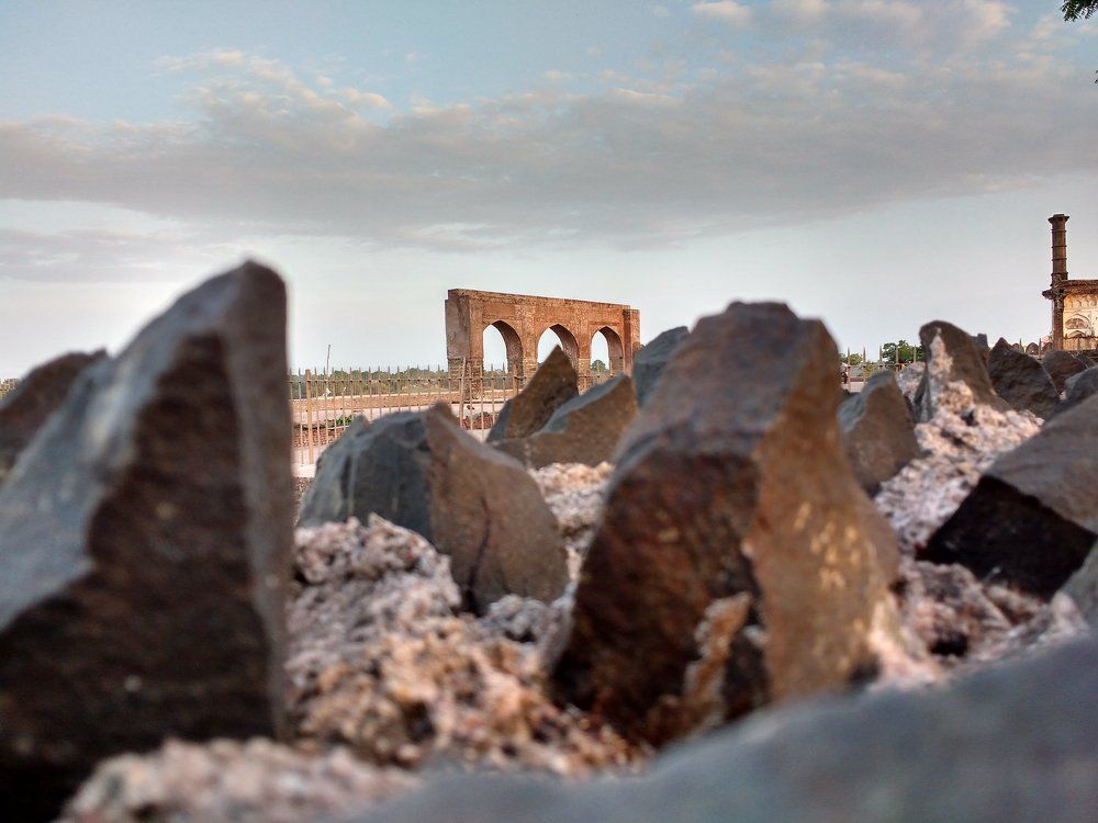 Gateway through stones