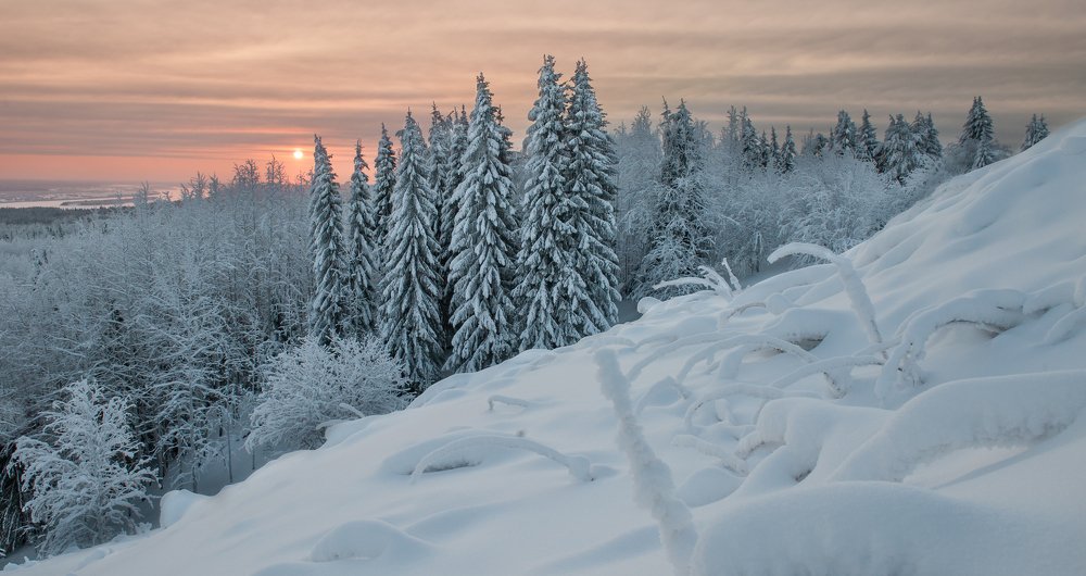 Морозный вечер.