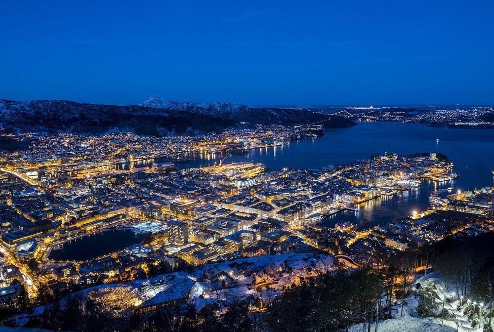 г.Берген ночью