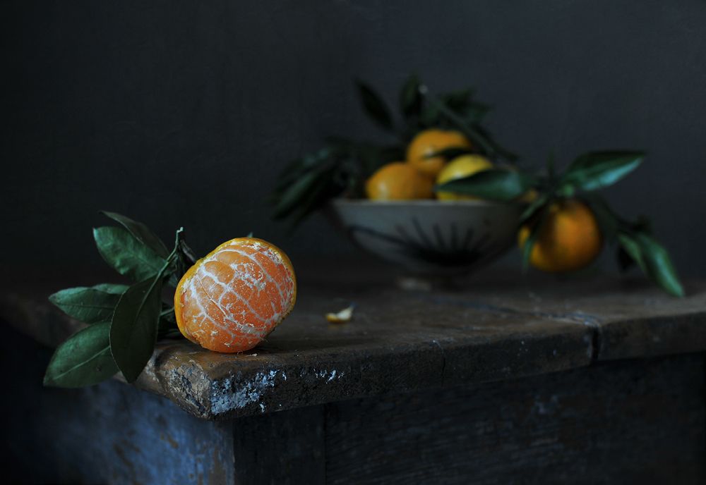 С китайскими мандаринами.