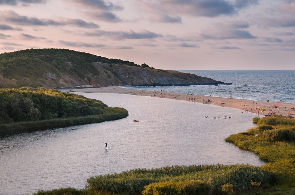 Тhe river and the sea