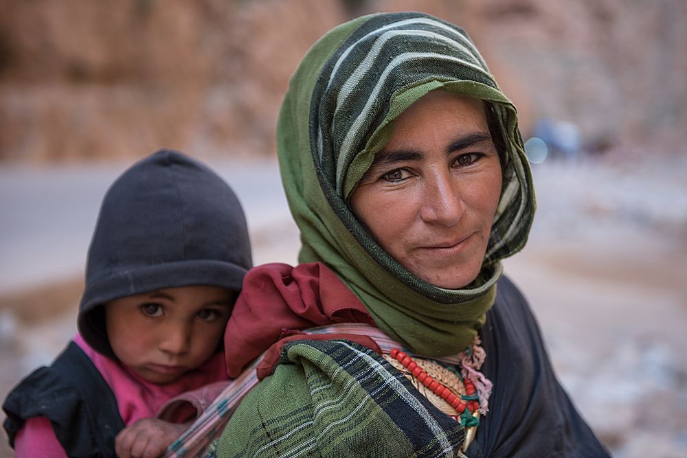 Mother with child from Morocco