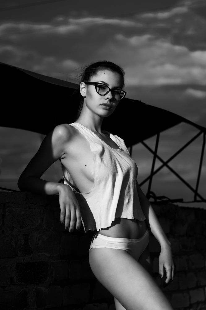 закат на крыше