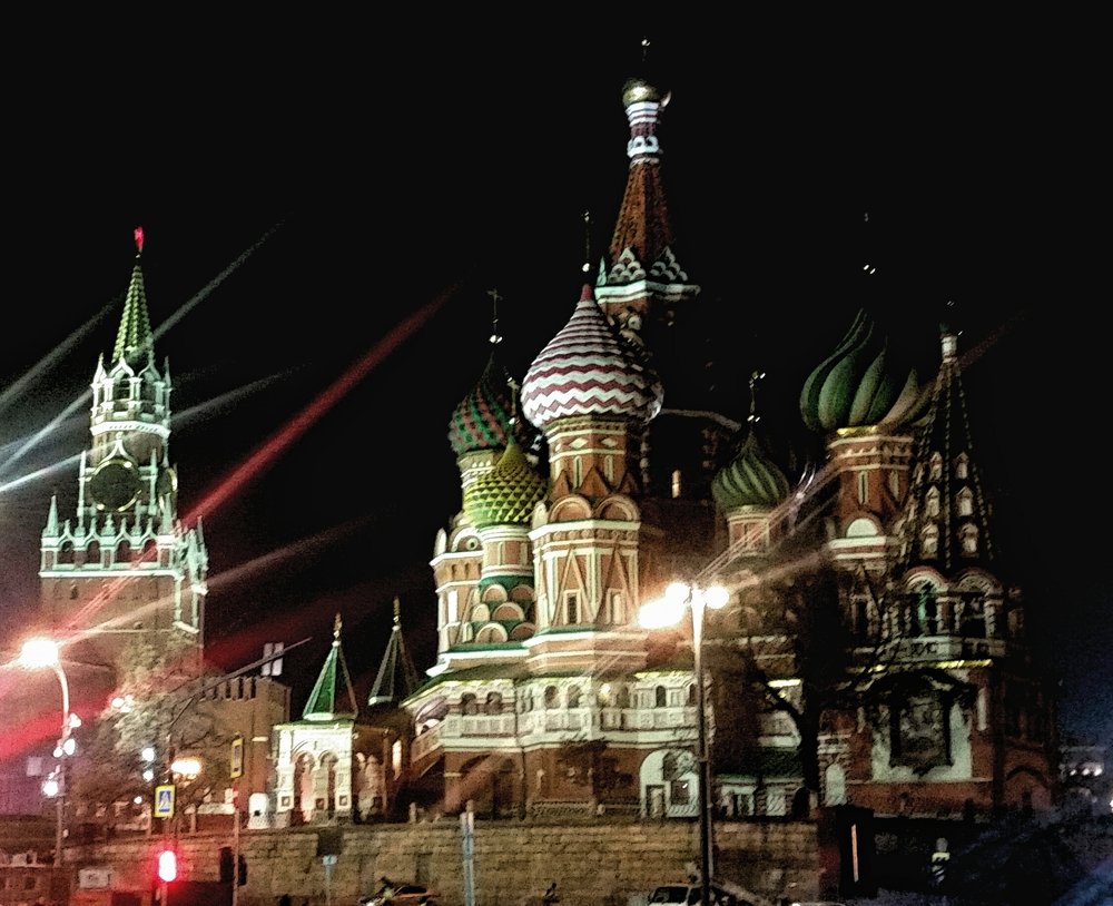 Красная площадь аечером