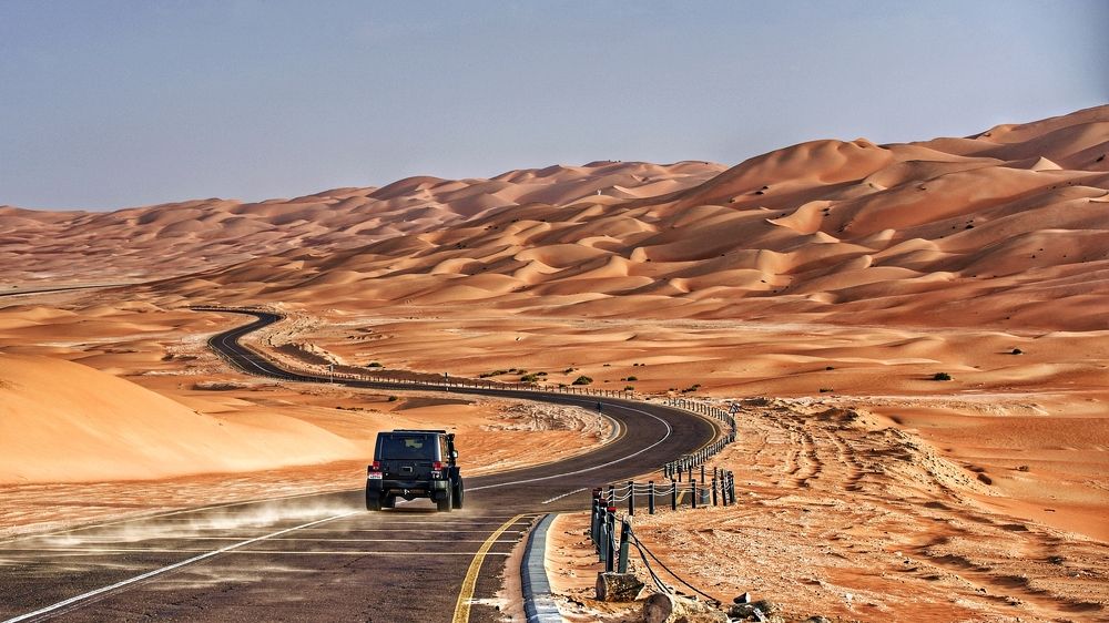 Road through the sands