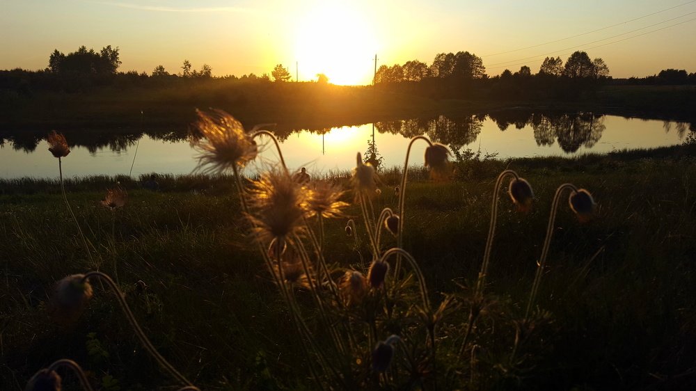 На закате...