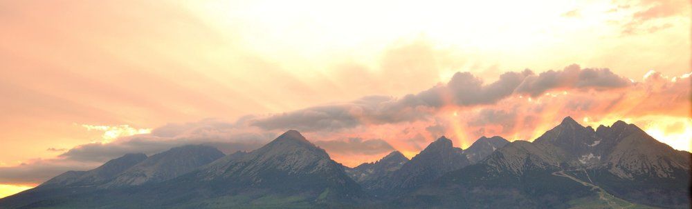 Закат в Высоких Татрах