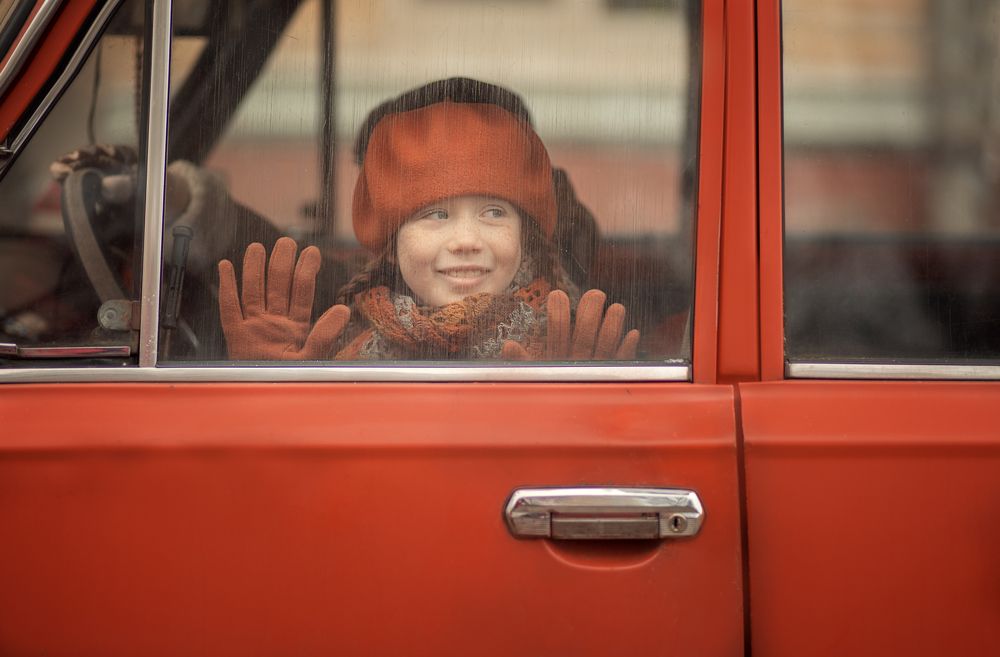 Поездка на старом автомобиле