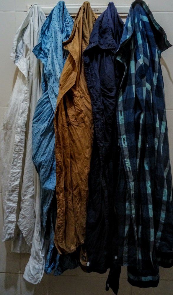 Shirts just washed up.