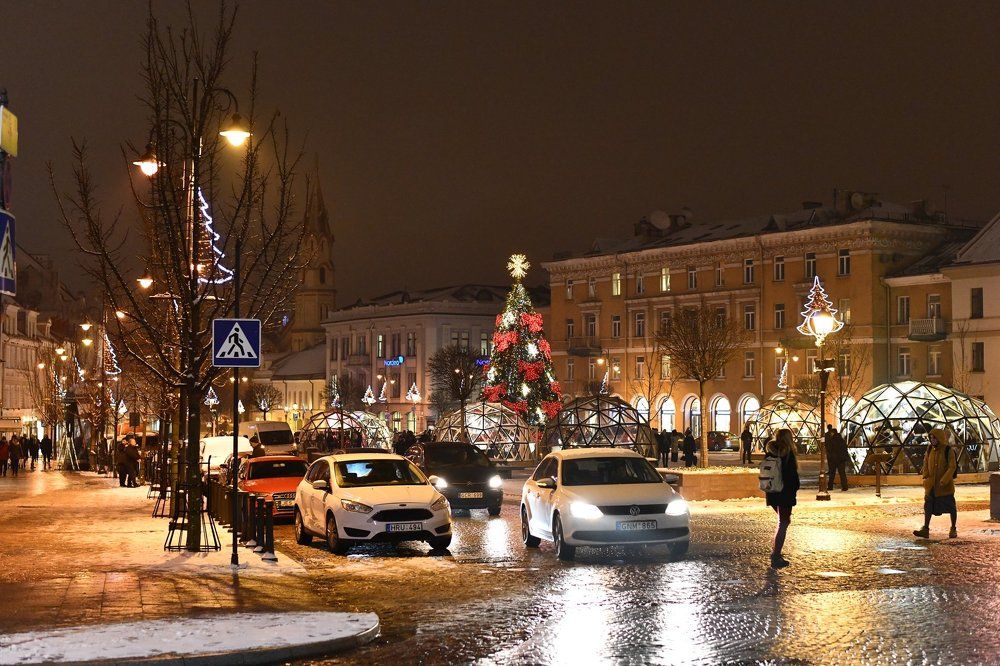 Вечерний Вильнюс в Рождество