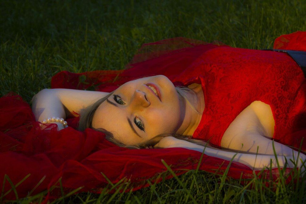 В лучах заката...