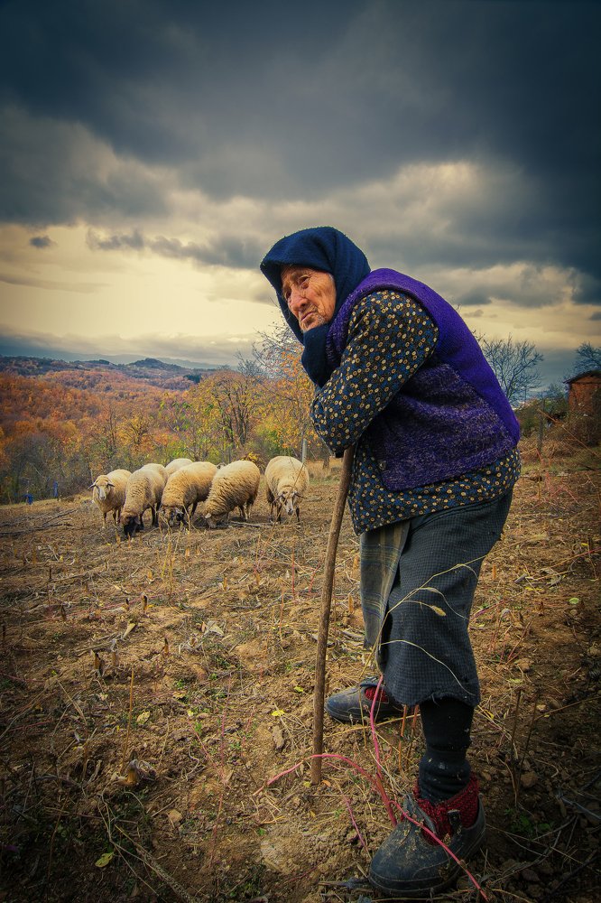 Bulgarian Grandmother from Bulgarian mountains